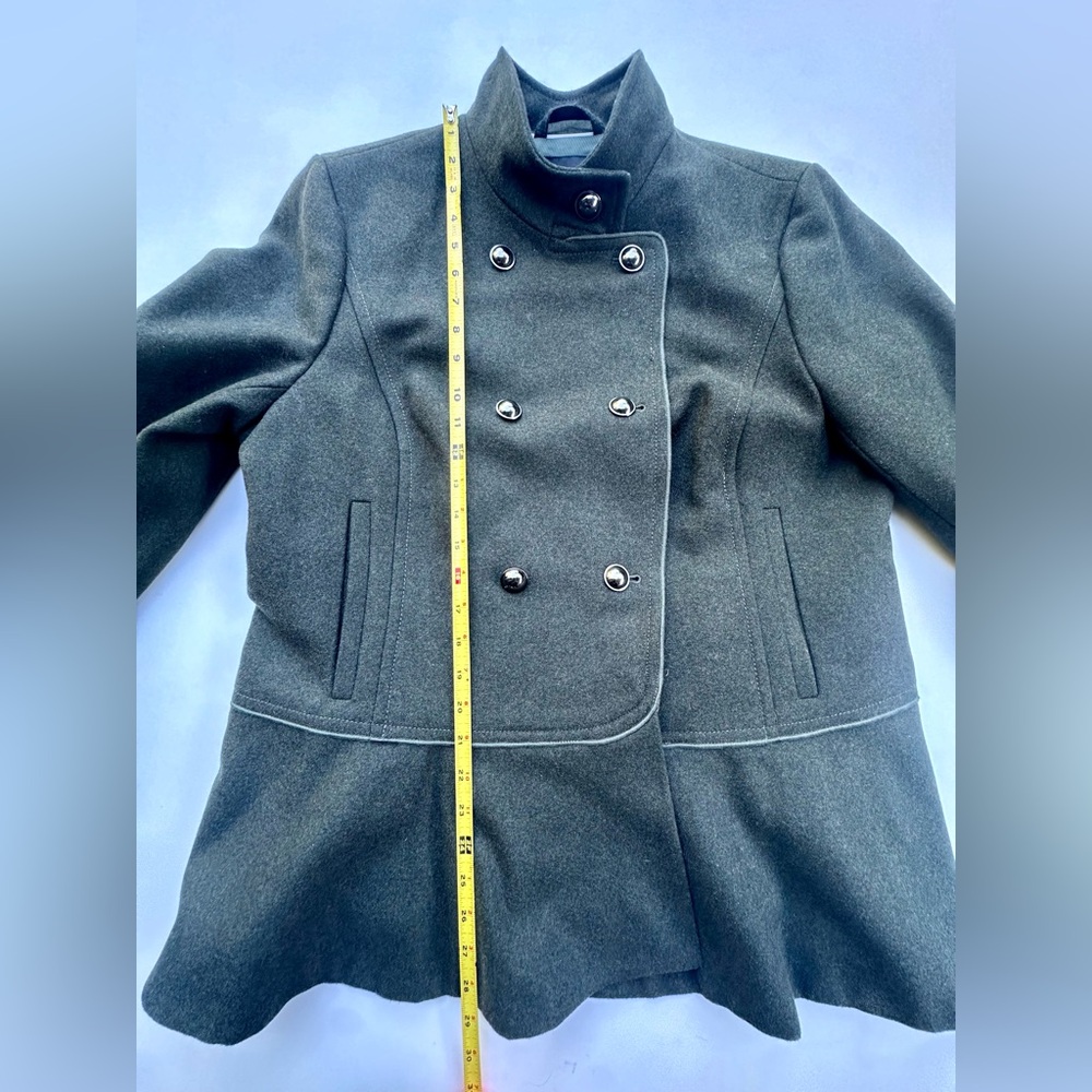Banana Republic Mario Bellucci Military jacket Olive Double-Breasted Peplum, XL - Picture 16 of 16